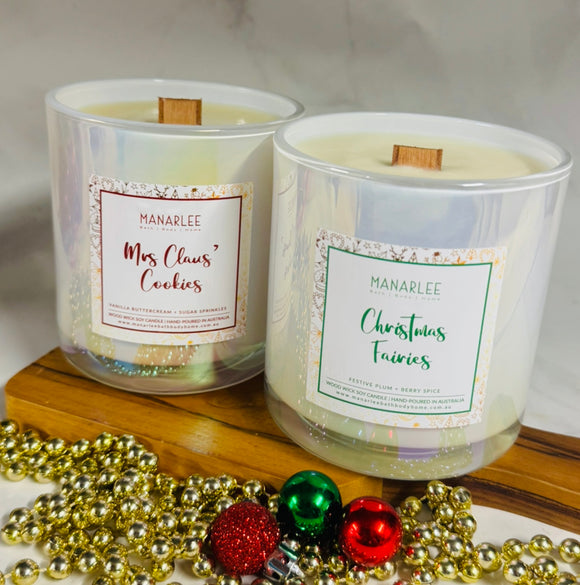 “Christmas Edition” Pearl Vogue Wood Wick Soy Candle 400ml