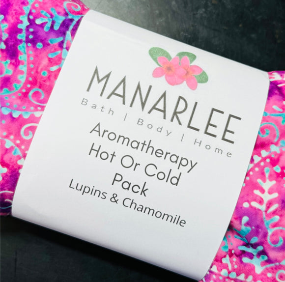 Large Aromatherapy Heat Pack Bundle “Pink & Purple Boho: Lupins & Chamomile”