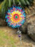Wind Spinner- Rainbow Sunflower Star