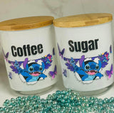 Condiment Canister Set- Blue Stitcho