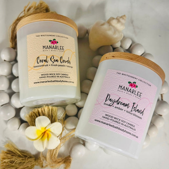 “The Whitsunday Collection” Wood Wick Soy Candles