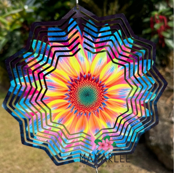 Wind Spinner- Rainbow Sunflower Star