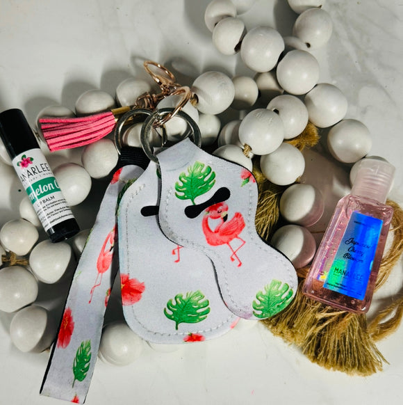 “The Queen” Key Ring Set- Flamingo