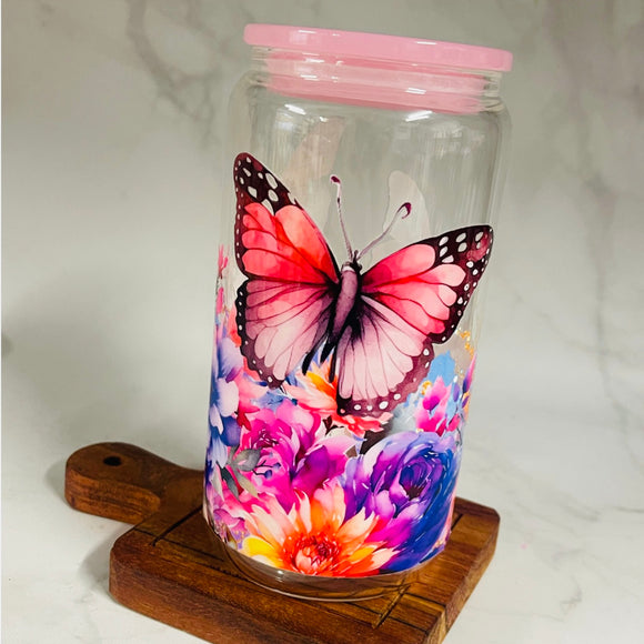 The Iced Coffee Can - Butterfly Flower Garden