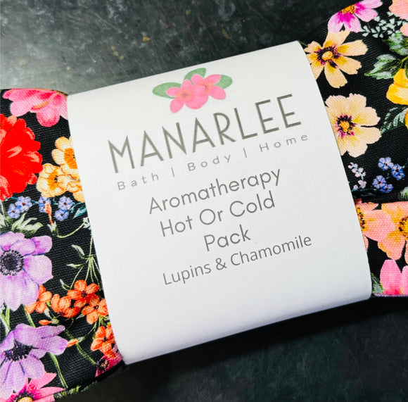 Long Aromatherapy Heat Pack Bundle “Black Floral: Lupins & Chamomile